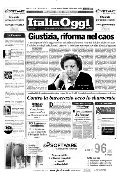 Italia oggi : quotidiano di economia finanza e politica